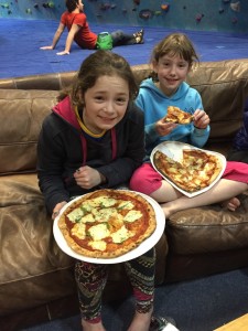 Pizza time - thanks to Sunshine Pizza Oven (they were delicious!)