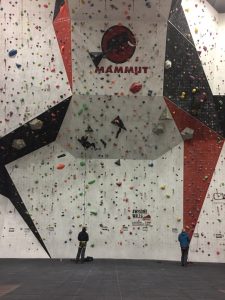 Leading at Awesome Walls with my coach Ollie